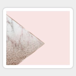 Blush pink geo - hint of rose gold gradient Sticker